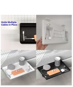 Alternative view of Bedside Shelf, Modern Clamp-On Floating Nightstand And Bedroom Bed Shelf Tray, Clipped in bunk beds, For Home, Dorm, Rv Or Apartment (Excluding accessories on bedside racks)