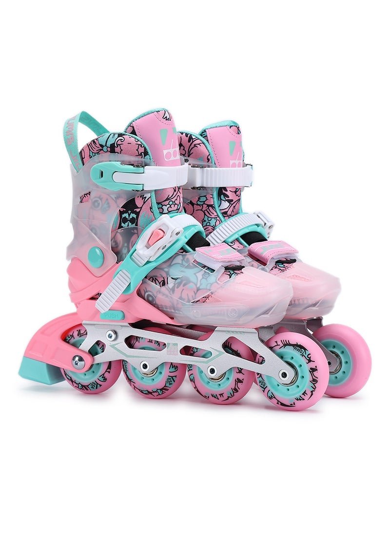 LIMOS Adjustable Inline Skates Roller Skating Shoes for Girls Boys Teenagers and Beginners