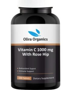 Olira Organics Vitamin C 1000mg With Rosehip 100 Tablets | Antioxidant & Immune Support
