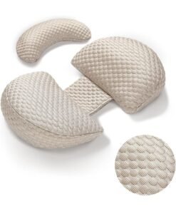 AUTOYSUR Pregnancy Pillows Cooling for Sleeping, Maternity Pillows, Detachable and Adjustable Double-Sided Support for Pregnant Women Back, Belly, Stomach,Hip Pregnancy Must Haves (Coffee)