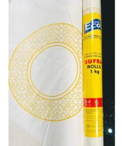 ECO Plastic sufra printed table sheet rolls 1KG gold color, Daily Table Cover Roll, 35-Sheets,  Size 100x120cm