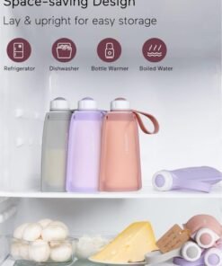 Momcozy Reusable Silicone Breast Milk Bags, For Breastfeeding Saver With Leakproof, Freezer Storing Pouches, BPA Free - Image 4