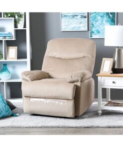 DANUBE HOME V2 Benedict 1 Seater Fabric Recliner Modern Design One Seat Relaxing Chair Living Room Furniture 86x99x99cm Mocha