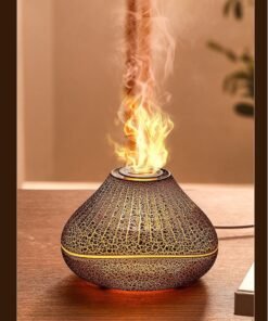 JoyousSto Volcano Diffuser, Flame Essential Oil Diffuser, Ultrasonic Air Humidifier, Aromatherapy Diffuser, Aromatherapy Diffuser for Home, Bedroom, Office, Yoga and Waterless Automatic Shutoff 160ml