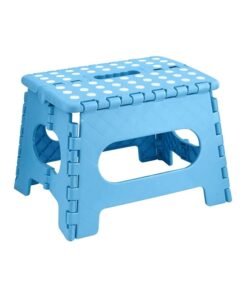 SKY-TOUCH Folding Collapsible Foot Stools 9 Inch Height - Holds Up To 300 Lbs (Blue)