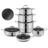 Life Smile Hybrid 18/10 Stainless Steel Cookware Set, Pots And Pans Set Non Stick Cookwares, Non Toxic Induction Cookware, Kitchen Cookware Sets PFOA Free and Oven Safe