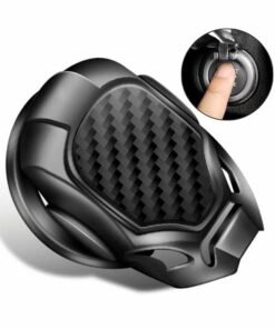 HY Car Push Start Button Cover, Engine Stop Protective Cover Decoration, Interior Modification Accessories to (Black)