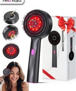 MissTiara Upgrade 2 in 1 Hair Oil Applicator，Electric Hair Brushes for Hair Growth,Hair Oil Applicator Scalp Massager,IPX7 Waterproof Oil Dispenser for Hair