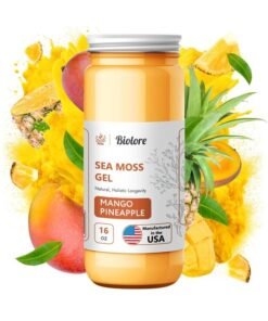 Biolore Sea Moss Gel Mango-Pineapple 16Oz Made in USA - Supercharge Your Health Raw Wildcrafted Irish Seamoss - Essential Vitamins & Minerals - Antioxidant-Rich Vegan Superfood for Immune Support