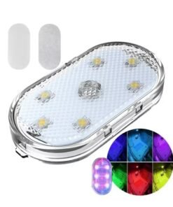 BLUE CORAL Wireless Magnetic Touch Sensor LED Interior Light for Car 7 Colors Magnet Reading Lamp Mini USB Charge Car Foot Ambient Lights