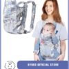 Bybeo Baby Adjustable Wraps Carrier, Ergonomic Front Facing/Back Carriers with Essentials Storage Pocket for Newborn to Toddler 0-15kg, One Size Fits All