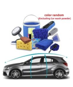 Motim 12Pcs Car Wash Kit, Auto Detailing Cleaning Set, Car Care Kit (No Car Cleaner) with Bucket/Towel/Mitt/Duster/Window Scraper/Tire Brush Complete Car Cleaner Wheel Cleaner Tools for Perfect Car Wash