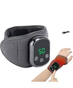JOUDIYA Rechargeable Wrist Massager, Heated Hand Wrap, 3 in 1 Wrist Massager with 3 Vibration Modes & 5 Heat Levels, for Carpal Tunnel, Arthritis
