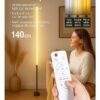 ARNOTEC 140cm LED Floor Lamp | 3-Color Dimmable Eye Protection Standing Lamp with Remote Control | Modern Atmosphere Light for Living Room, Bedroom & Study (UK Plug)