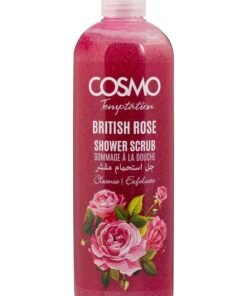 Cosmo  Temptation British Rose Shower Scrub 1000ml Moisturizing Body Wash for All Skin Types of Men & Women