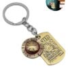 Organizer One Piece Keychain, Premium Gold Finish Luffy Collectible, One Piece Merch with Straw Hat & Wanted Tag