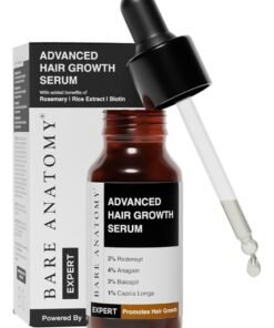 BARE ANATOMY Advanced Hair Growth Serum | 3% Redensyl + 4% Anagain + 3% Baicapil + 1% Capilia Longa, Rosemary, Biotin & Rice Extract |Thick Density |Hair growth & Hair fall control serum |Unisex| 20mL