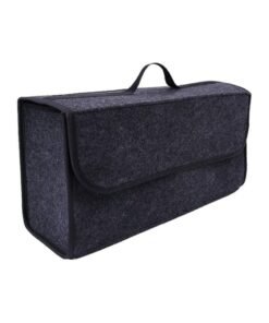 WAOKN Car Soft Storage Box Trunk Bag, Travel Organizer Accessories, Deep Grey, Durable for Easy Storage, Perfect for Keeping Your Vehicle Clutter - Free and Organized on Road Trips and Daily Commutes