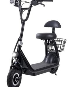 IBAMA Mini Harley Kids Electric Scooter With Seat LED Light | 36V/250W Motor |13Ah battery | Three Speed Modes 25Km/h Electric Scooter For Kids ( Black )