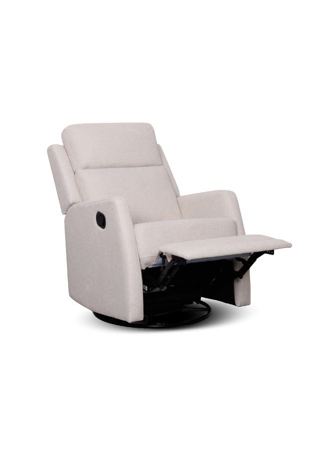 Rotai Diana Single Seater Manual Recliner Chair | Recliner Sofa with Glide & Swivel Base | Plush Cushioning, Durable Fabric & 2 Years Warranty (BEIGE)
