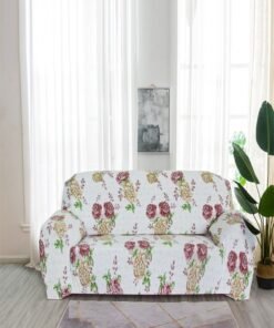 fashionhome 3-Seater Exquisitely Floral Designed Wrinkle Free Anti-slip 360-degree Full Coverage Sofa Slipcover