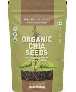 Nourish Organics Organic Chia Seeds Superfood Gluten Free Rich in Fibre and Omega 3 500Grams