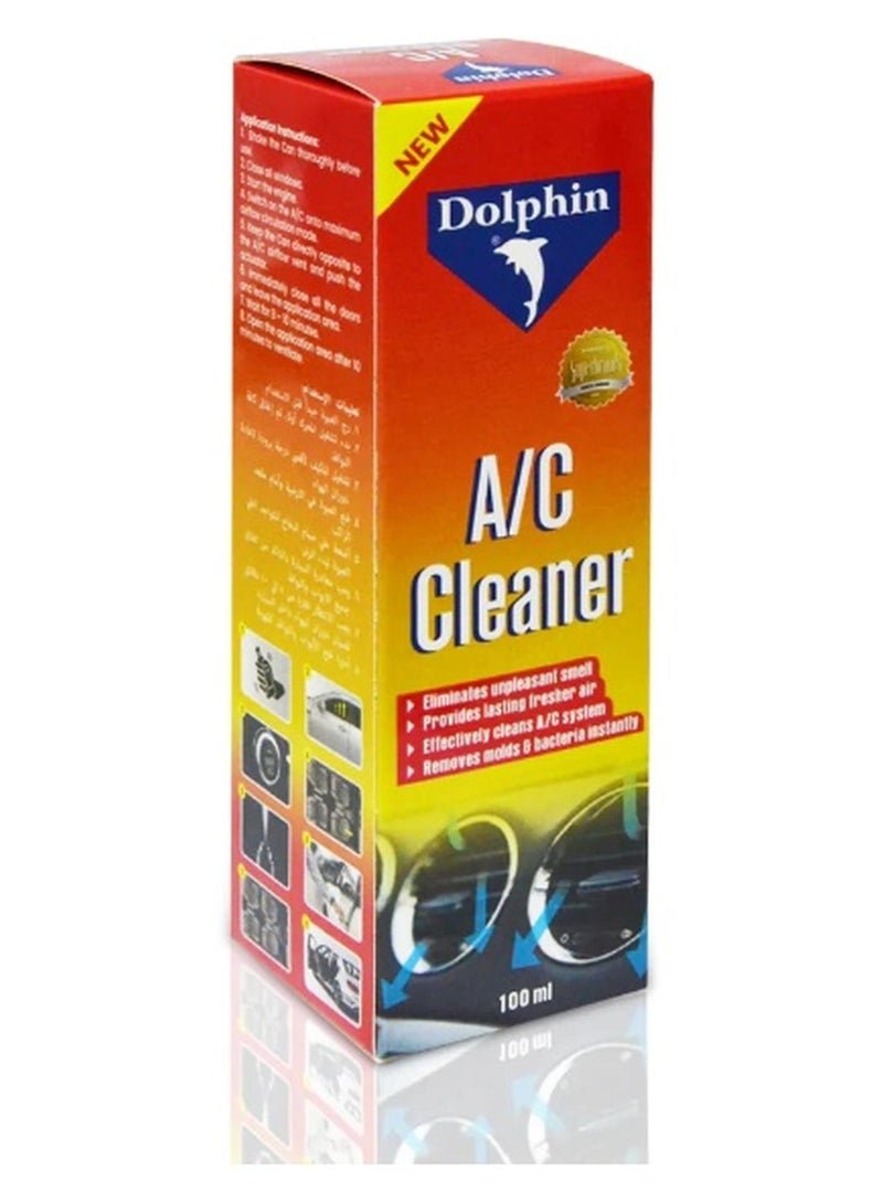 Dolphin Dolphin A/C Cleaner Spray 100ml– Powerful Odor Eliminator & Disinfectant for Air Conditioner System