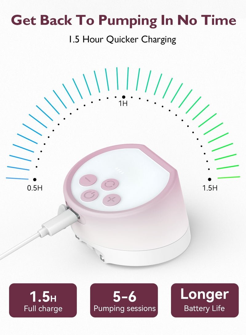Momcozy Hands-Free Double Breast Pump S12 Pro, Wearable Pump with Comfortable Double-Sealed Flange 24mm, 3 Modes And 9 Levels - Image 3