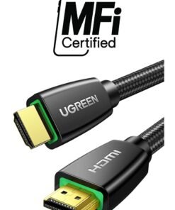 Ugreen HDMI Cable 4K 5M HDMI 2.0 10.2Gbps High-Speed 4K@60Hz HDMI To HDMI Video Wire Ultra HD 3D 4K HDMI Cord Braided Compatible With MacBook Pro UHD TV Nintendo Switch Xbox PlayStation PS5/4 PC Laptop-5M