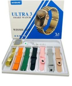 WISME Smart Watch Ultra with 7+1 Straps Full Touch Color Screen Bluetooth Calling Health and Sports Smartwatch Multicolor