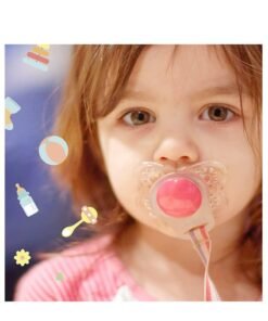 CARE AND SMILE Pacifier Holder CARE AND SMILE Silicone Clips 4 Pieces Holders Silicone Adapter Rings Holder Baby Rings Baby Dummy Pacifier Holder for Baby Pacifiers transparent