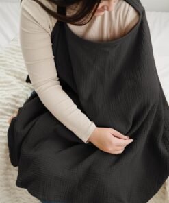 Alternative view of RATSAW Muslin Nursing Cover for Baby Breastfeeding Breathable 100% Cotton Breastfeeding Cover with Rigid Hoop for Mother Nursing Apron