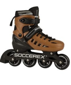 Soccerex Complete Set Of Inline & Roller Skates Shoes For Kids, Youth, & Adults