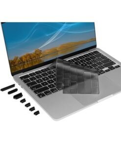 Ultra Thin Keyboard Cover Skin with Dust Plugs Compatible with MacBook Air 15 inch M3 A3114 M2 A2941/Air 13.6 A3113 A2681/Pro 14/16 M4 M3 M2 M1, Grey
