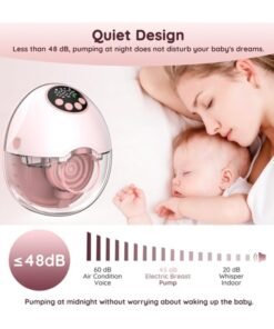 chiteng Electric Breast Pump, Wearable Breast Pumps with 4 Modes 12 Levels, Hands Free Breastfeeding Pumps, Wireless Hospital Grade Quiet Anti-Leaking with Voice Broadcast, Breast Pump Low Noise with Smart LED Display