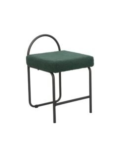 DANUBE HOME Hanner Green/Black Bar Stool - Stylish Metal & Fabric Seating for Home & Kitchen, Durable Upholstery, Ideal for Modern Decor, Size: L40.5xW41.5xH64.5cm