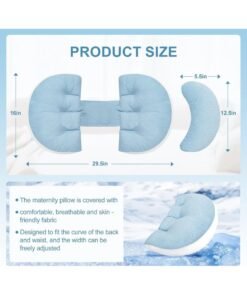 Alternative view of Gonice Pregnancy Pillow, Adjustable Pregnancy Pillow, Soft and Comfortable Maternity Pillow for Back, Hips, Legs, Double Removable Wedge with Cover