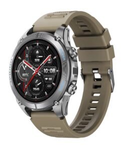 Powerology TITAN Rugged Sports Smart Watch with GPS / Smartwatch 1.43 Inches Amoled / Sport SmartWatch / Altitude Sensor / Air Pressure Sensor / 3ATM Waterproof - Khaki