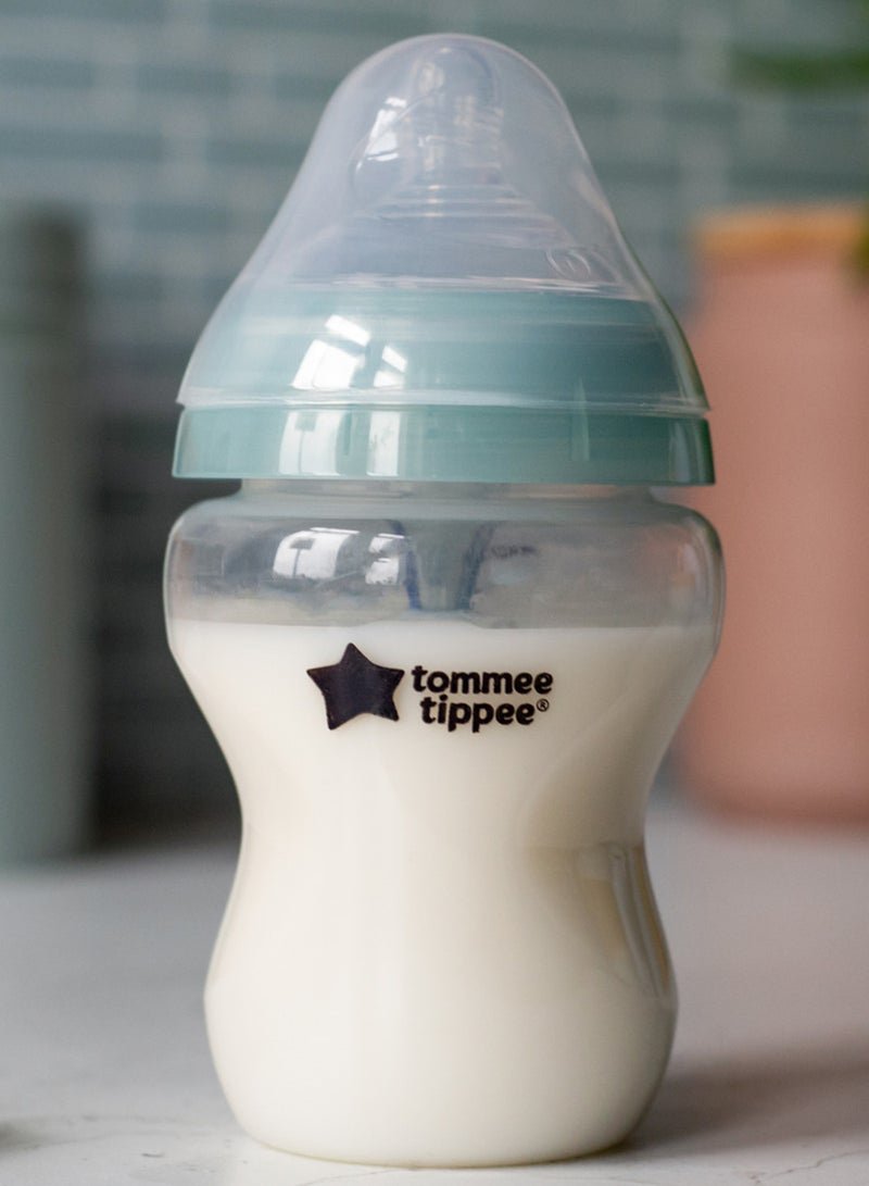 tommee tippee Pack Of 1 Advanced Closer To Nature Anti-Colic Feeding Bottle, 260 ml 0 Months+ Clear - Image 4
