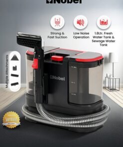 Nobel Carpet Vacuum Cleaner 800W with 1800ML Fresh Water Tank & 800ML Effective Tank / Powerful Stain Cleaner / Sofa & Carpet Spot Cleaner / Wet & Dry Use /  Powerful Suction / Low Noise / Lightweight 1.8 L 800 W NVC3131C Black