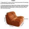 XINYUEMAIC compression sofa, high-density foam couch, chenille flannelette comfortable single chair, leisure reading chair, suitable for living room, bedroom, game room (caramel)