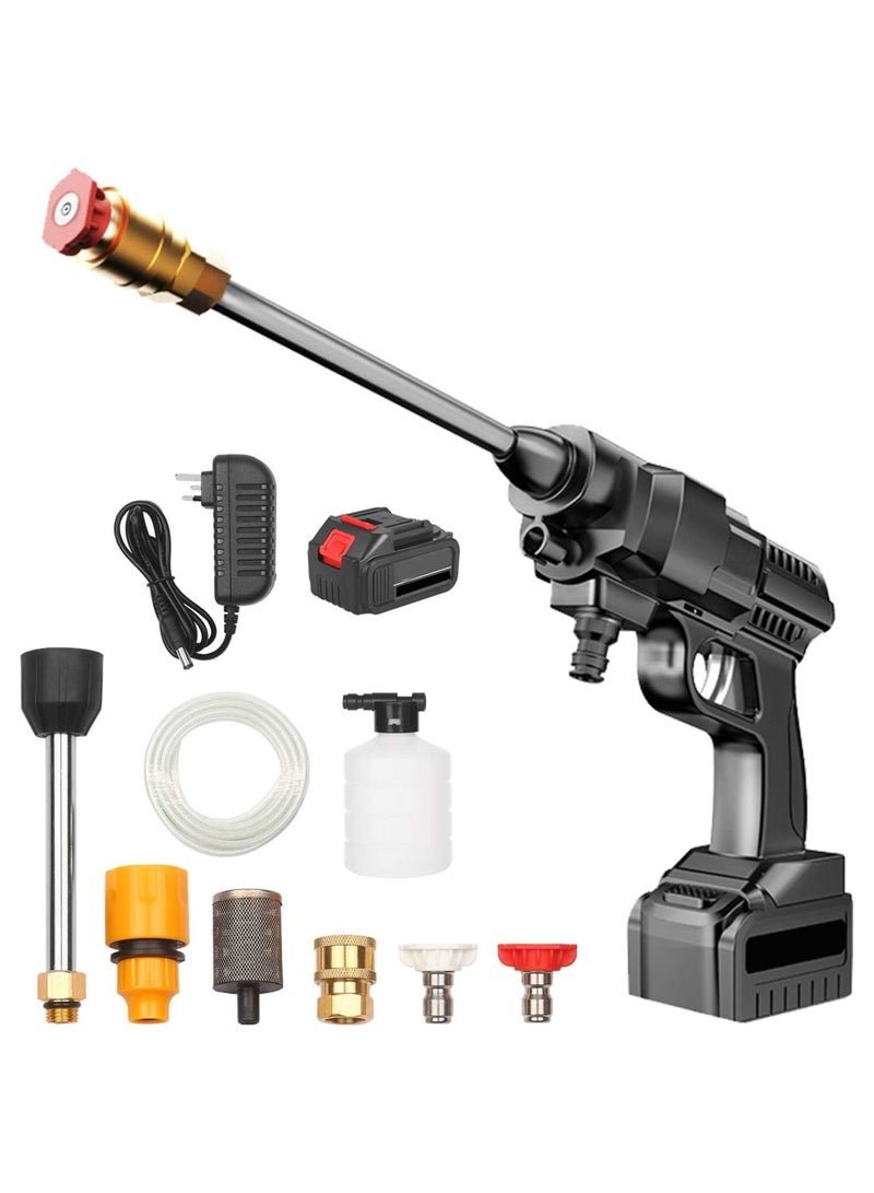 200W Cordless Electric Washer High Pressure 30 Bar Car Washer Foam Generator Water Pump Nozzle