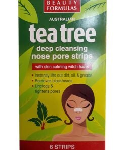 BEAUTY FORMULAS Tea Tree Deep Cleansing Nose Pore Strips 6 Count White 6 Strips
