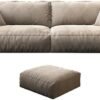 Comfynest Modern Grey Fabric Sofa Set