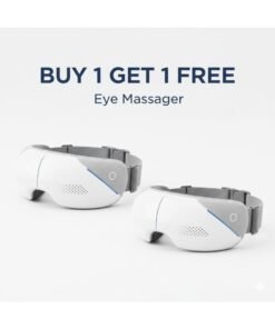 Eye Massager With Heat, Air Compression, Bluetooth Music, Rechargeable – Relieve Eye Strain, Dark Circles, Eye Bags, Dry Eyes & Improve Sleep - Get 1 Free