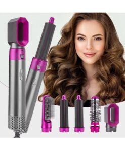 GTSOL 5-in-1 Hot Air Hair Dryer & Styler Tool Set Multifunctional Hair Dryer, Curler, Straightener, Volumizer, Smoother & Interchangeable Attachments for All Types of stylish hair.