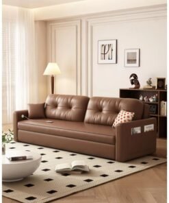 Organized Home Microfibres leather sofa bed dual-purpose foldable small apartment living room retractable multifunctional office apartment 2024 new