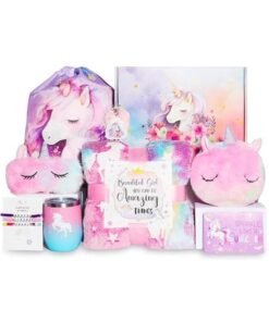 Beauenty Unicorn Toys for Girls Age 6-10,Unicorn Gift Box Set for Girls,Gifts for Girls with Unicorn Blanket Bag Eye Mask and Bracelets,New Year Birthday Children's Day Gifts for Girls﻿ (colourful)