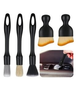 Oasisgalore Pack of 5 Car Detailing Brush, Cleaning Brush, Car Interior Cleaning Soft Brush, Soft Bristles Detailing Brush, Dust Clean Brushes, No Scratches, for Car Interior and Car Care