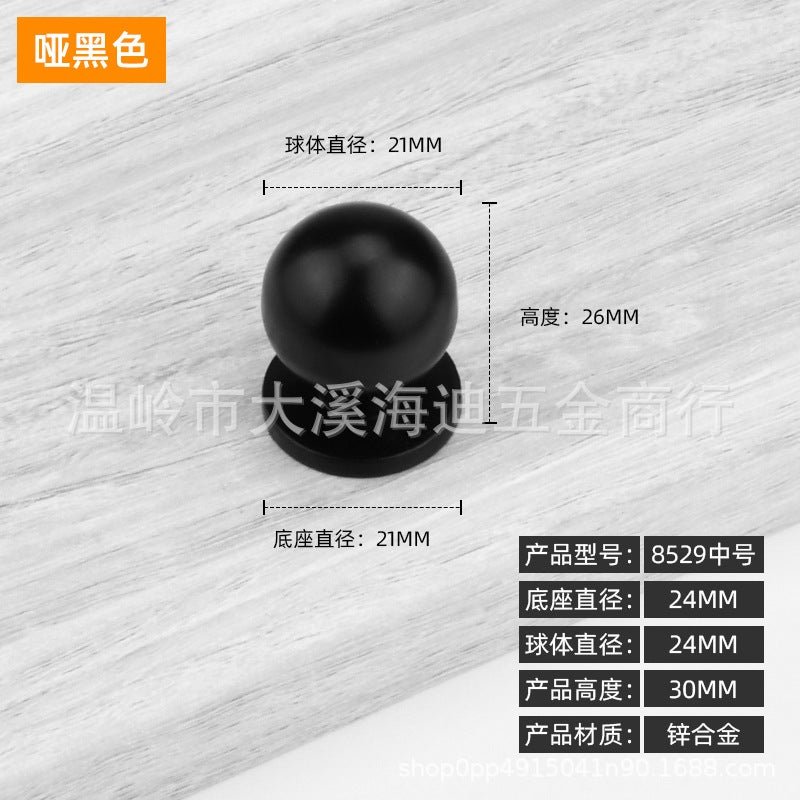 Nordic Modern Light Luxury Simple Round Solid Zinc Alloy Single Hole Drawer Japanese Style Wardrobe Door Cabinet Small Handle